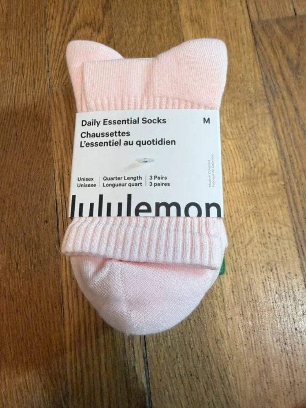 Lululemon Daily Essential Quarter Length Socks 3 Pack